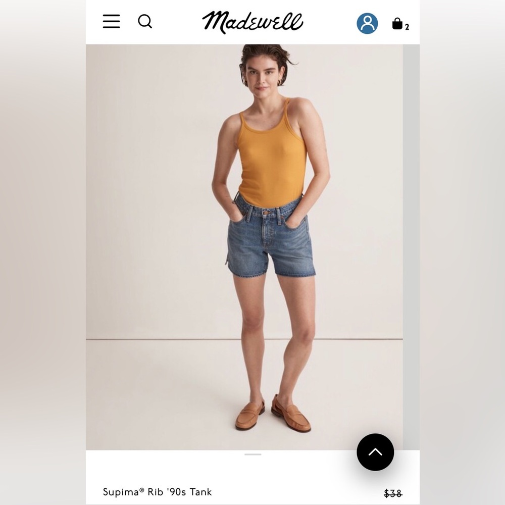 Madewell Supima Rib '90s Tank - Tungsten Glow